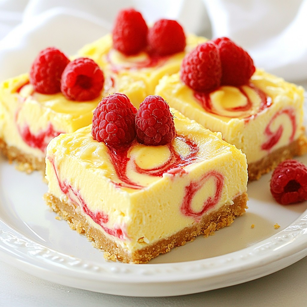 Lemon Raspberry Cheesecake Squares Delightful Treat