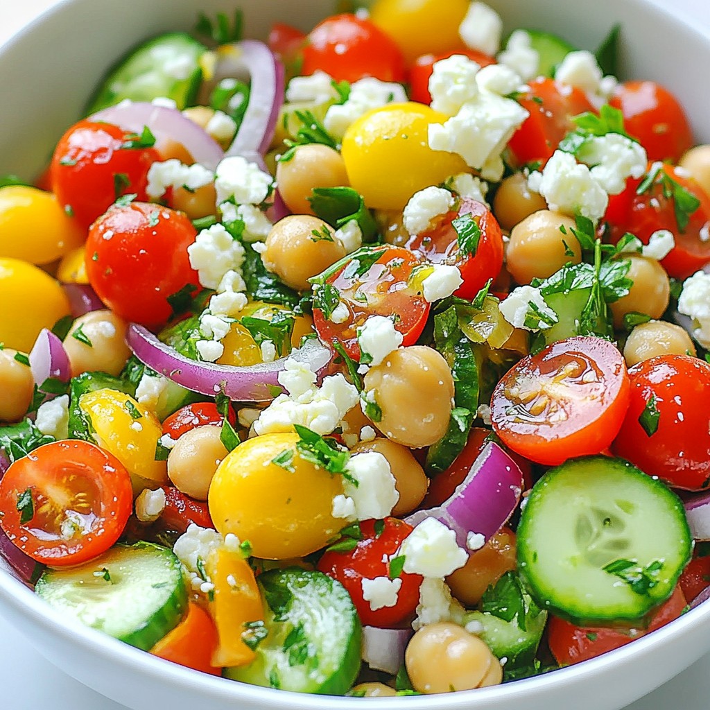 Mediterranean Chickpea Salad Fresh and Flavorful Dish