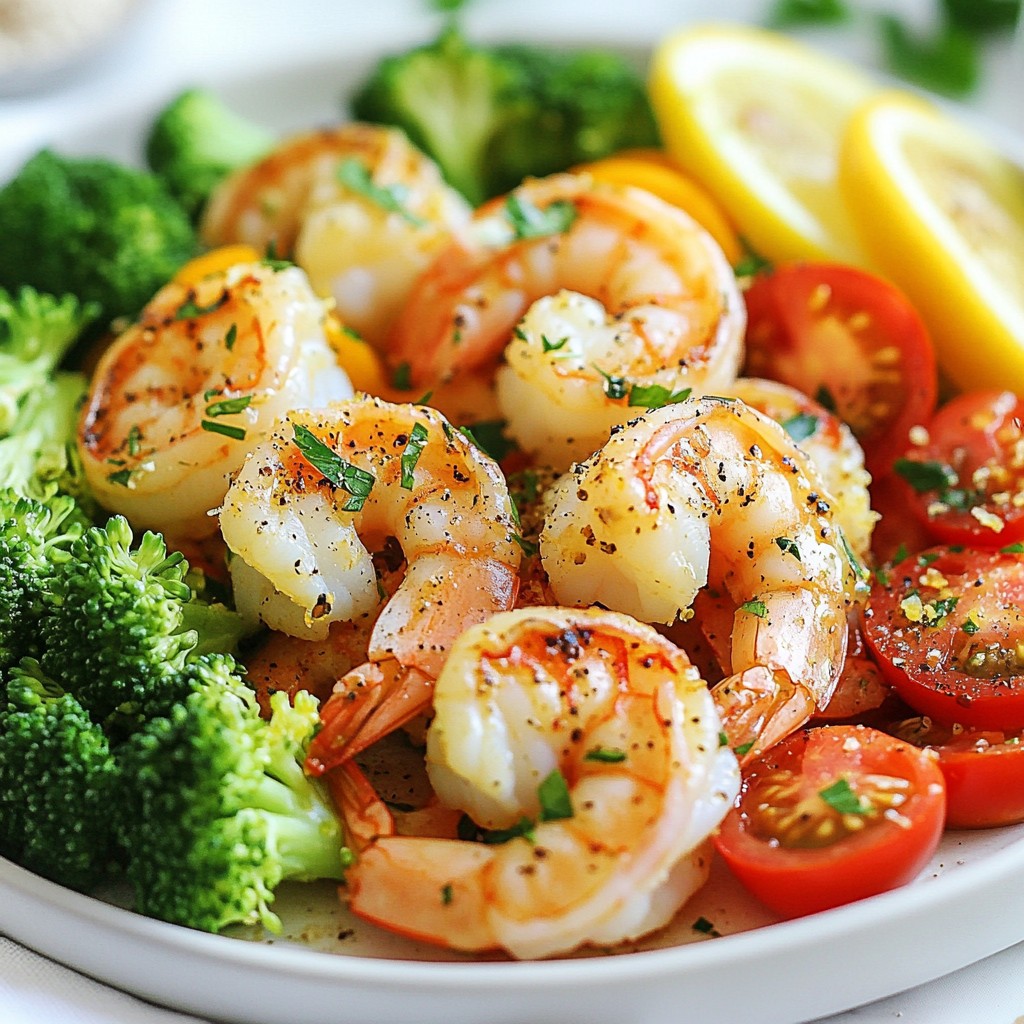 Healthy One-Pan Lemon Garlic Shrimp and Vegetables Meal