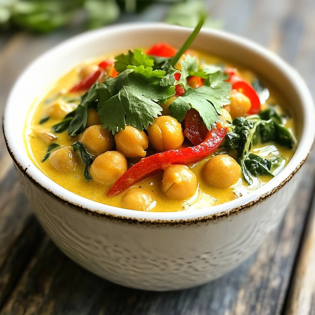 Flavorful Healthy Thai Coconut Curry Chickpeas Recipe