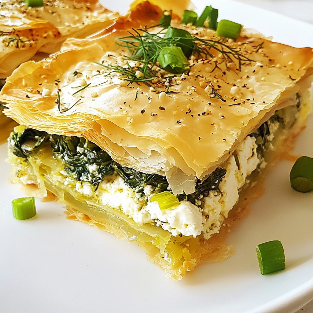 Greek Spinach Feta Pie Simple and Flavorful Dish