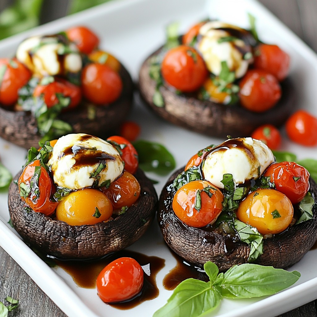 Caprese Stuffed Portobello Mushrooms Flavorful Delight