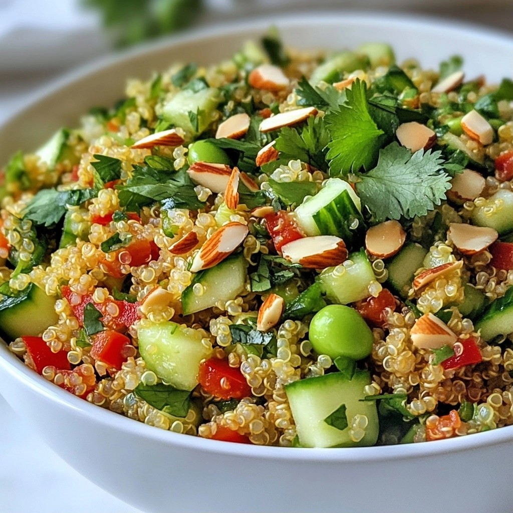 Crunchy Healthy Quinoa and Edamame Salad Recipe