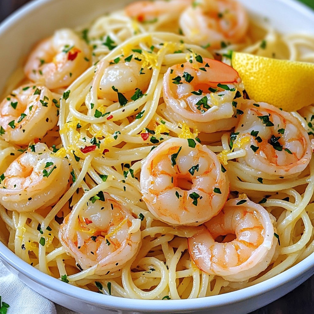 Garlic Butter Lemon Shrimp Pasta Fresh and Zesty Dish