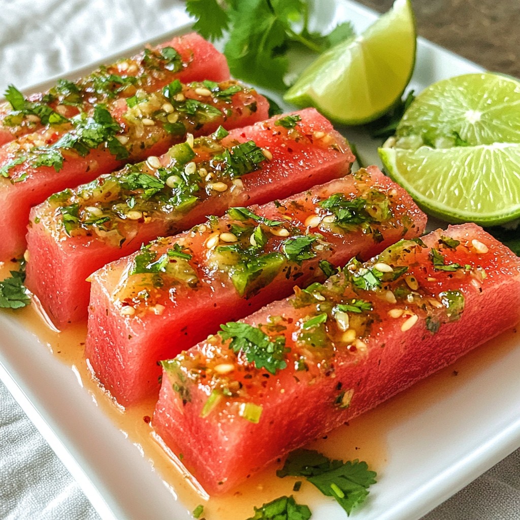 Chile Lime Watermelon Wedges Zesty and Refreshing Snack