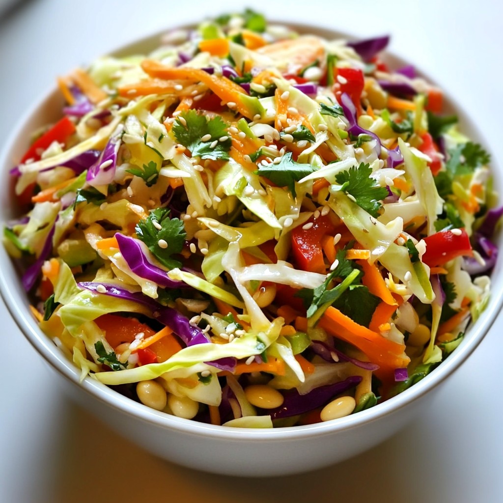 Crunchy Healthy Cabbage and Edamame Slaw Recipe