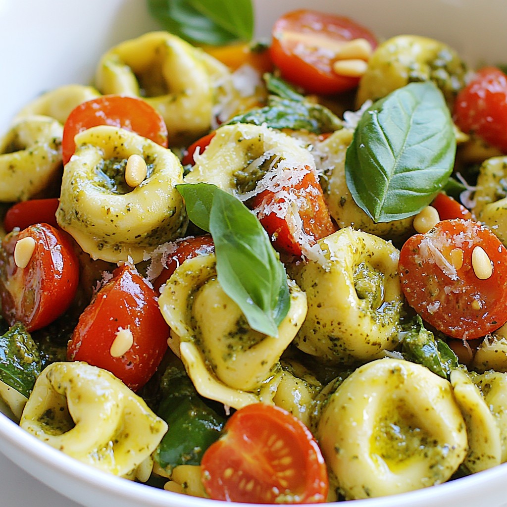 Creamy Pesto Tortellini Salad Fresh and Flavorful Dish
