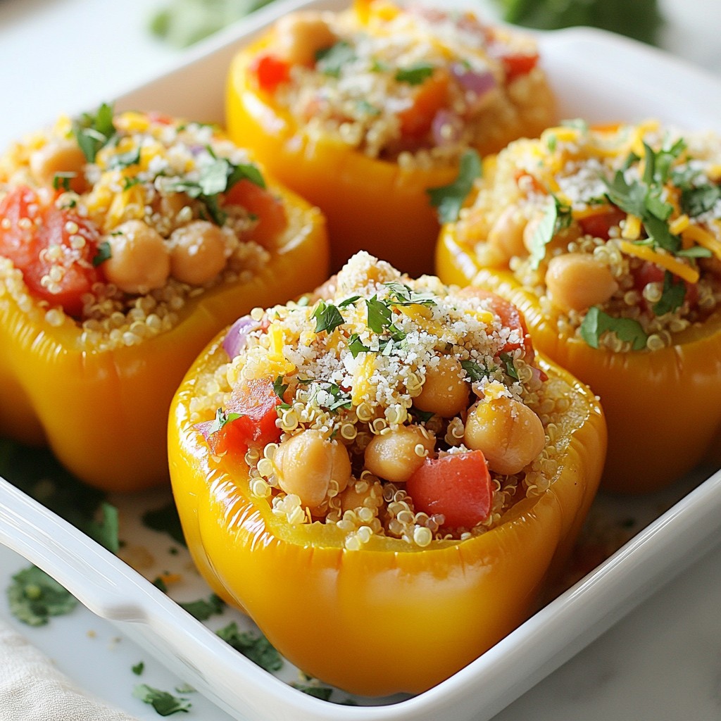 Nutritious Quinoa and Chickpea Stuffed Peppers