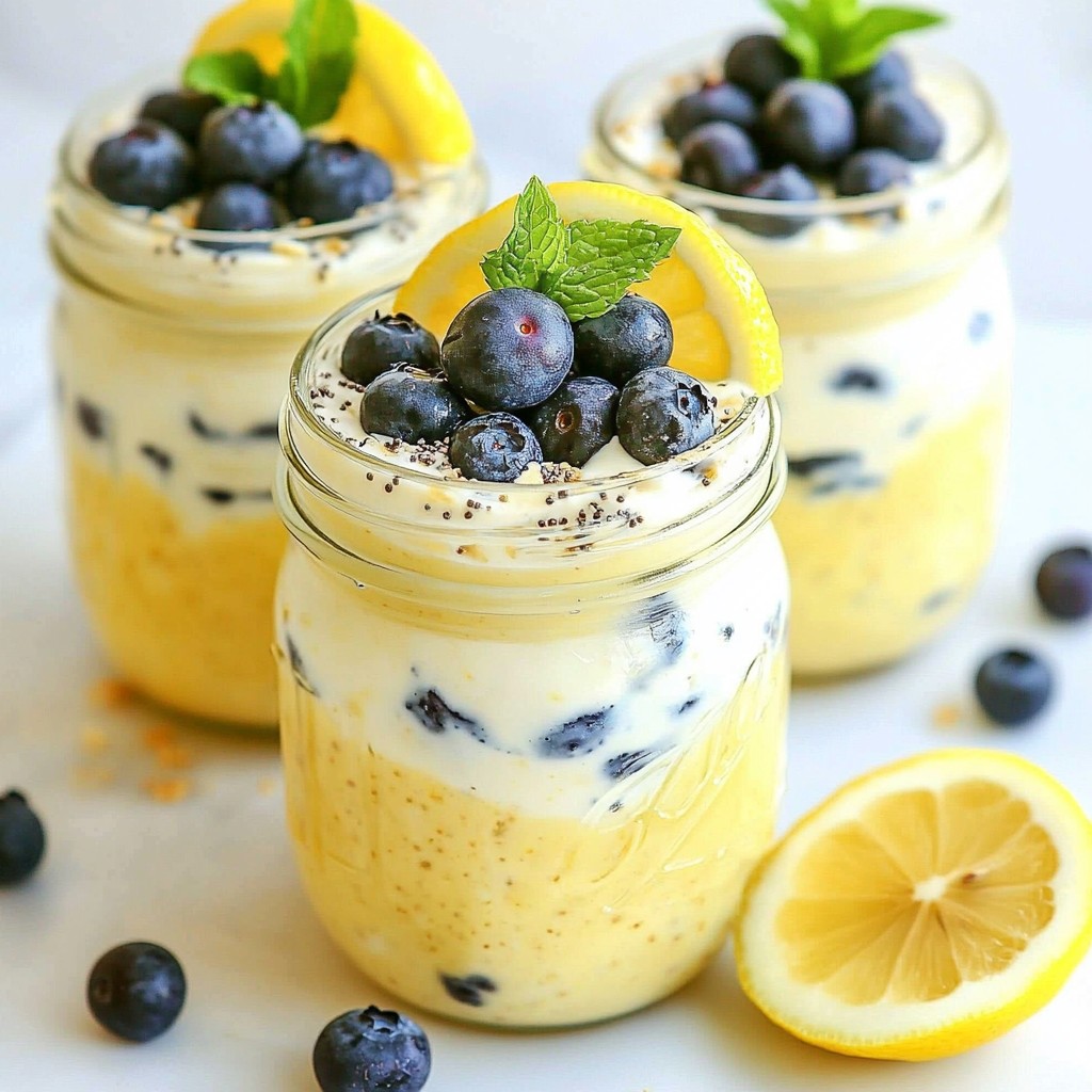 Lemon Blueberry Cheesecake Overnight Oats Delight