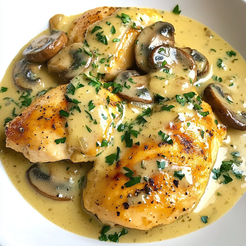 Creamy Garlic Mushroom Chicken Simple Dinner Delight