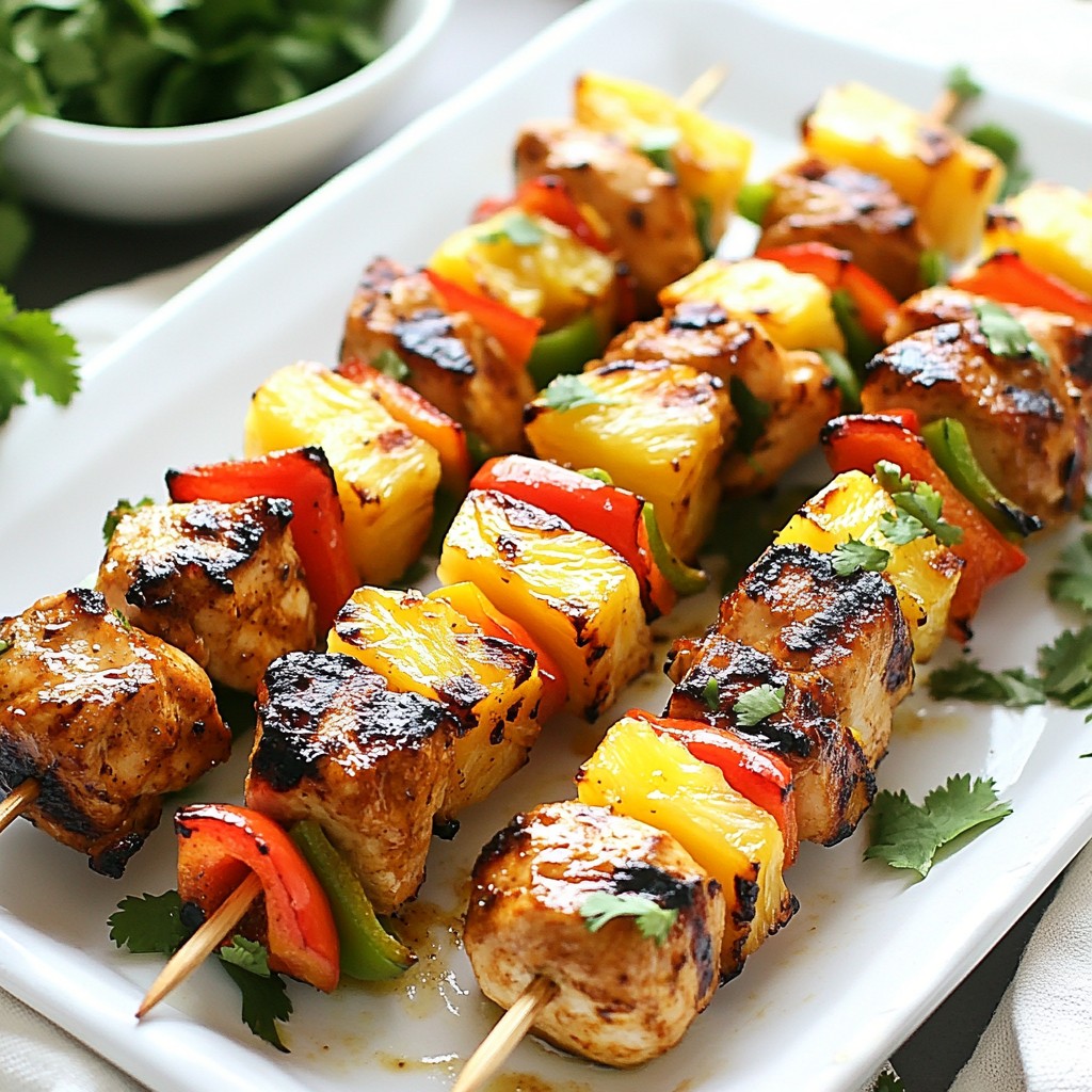 Spicy Pineapple Chicken Kebabs Flavorful Grilling Delight