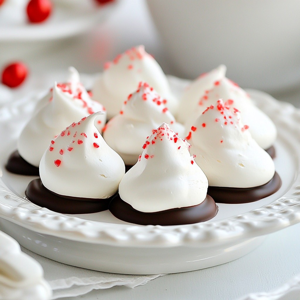 Chocolate Dipped Peppermint Meringues Delightful Treat