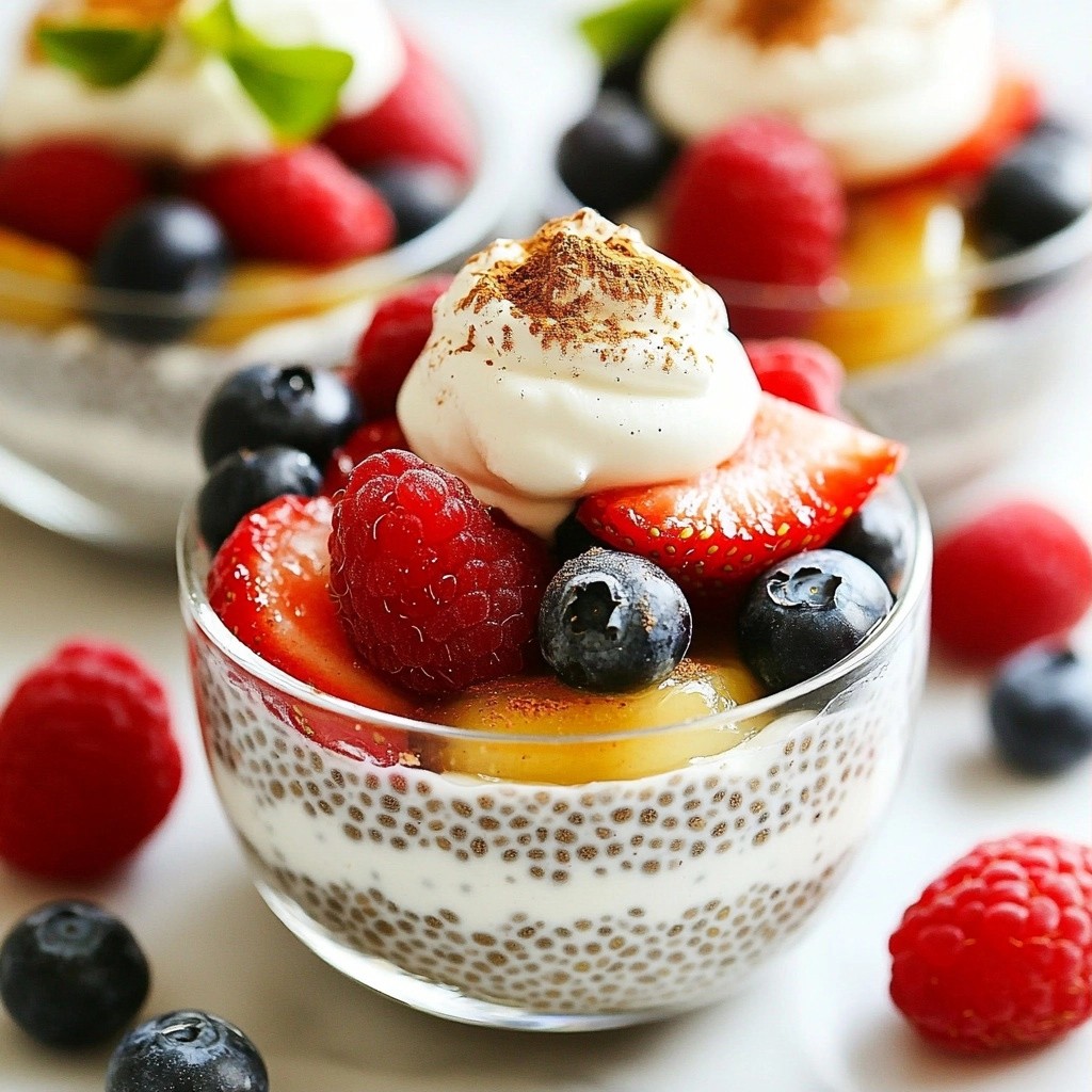 Creamy Healthy Berry Chia Seed Pudding Delight