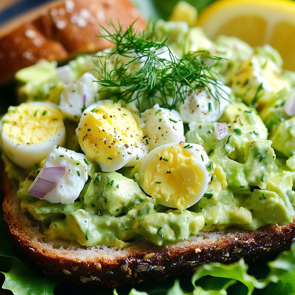 Creamy Avocado Egg Salad Delightful and Easy Meal