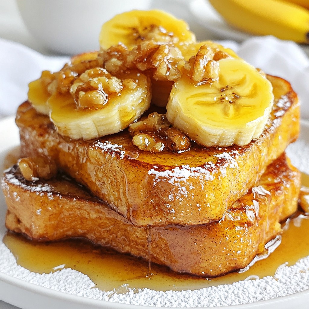 Caramelized Banana Foster French Toast Delightful Treat
