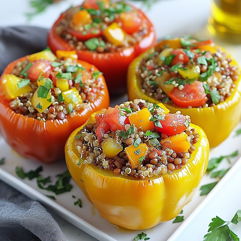 Nutritious Lentil and Veggie Stuffed Bell Peppers Recipe