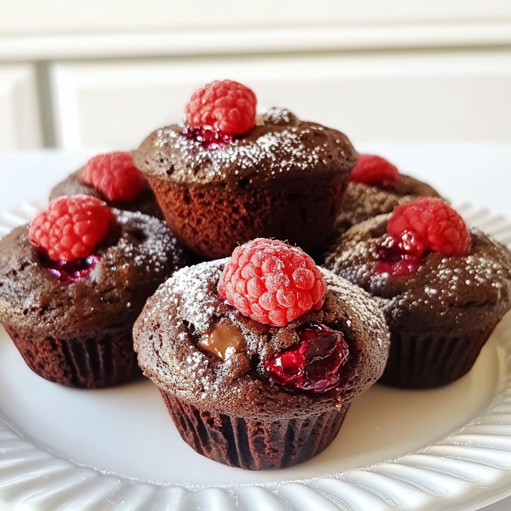 Raspberry Dark Chocolate Muffins Easy and Delicious Recipe