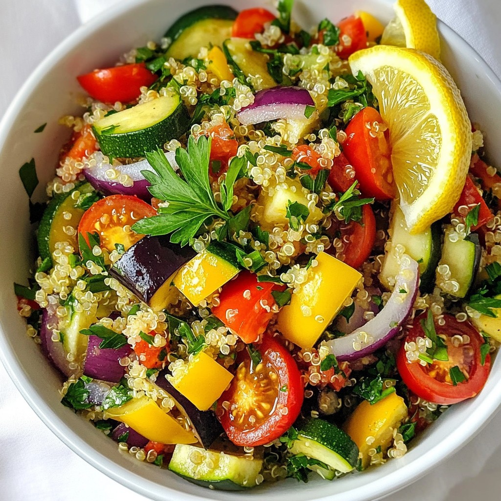 Nutritious Roasted Veggie and Quinoa Tabbouleh Bowl