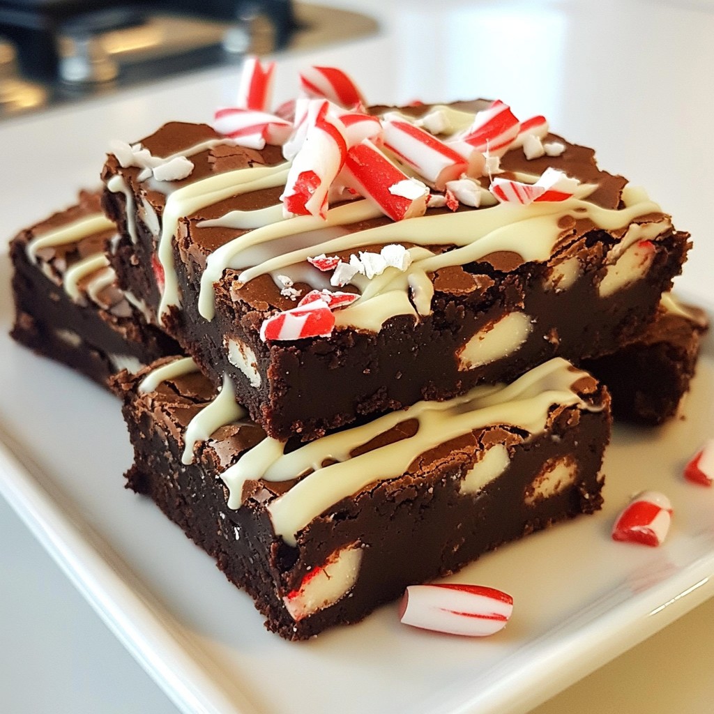 Chocolate Peppermint Bark Brownies Irresistible Treat