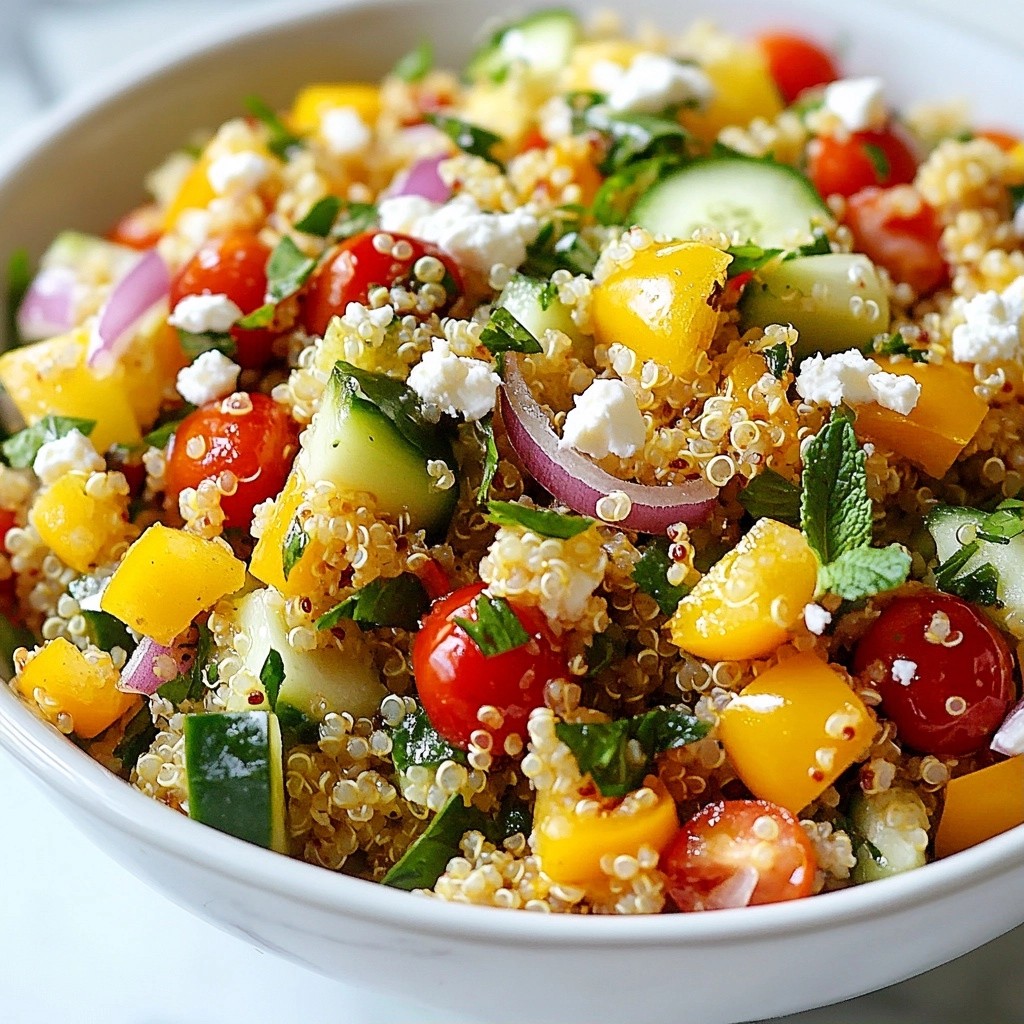 Colorful Healthy Quinoa Mint Salad Easy to Make