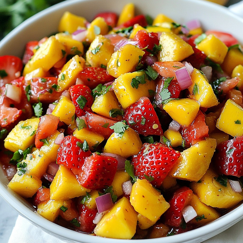 Strawberry Mango Salsa Fresh and Flavorful Dip