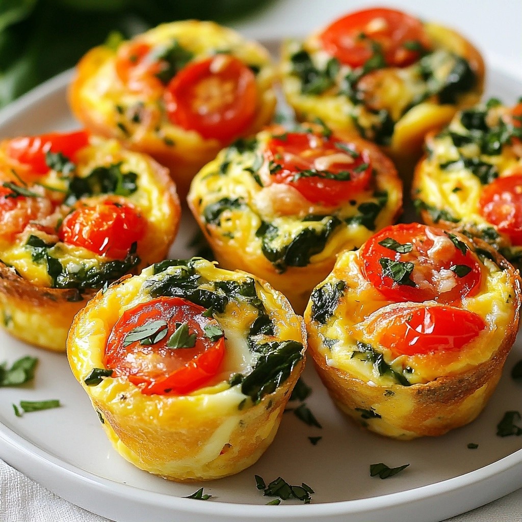 Hearty Healthy Tomato Spinach Egg Muffins Recipe