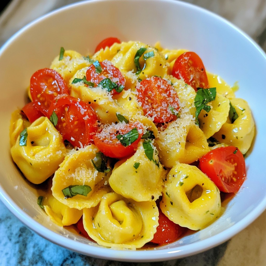 Creamy Basil Tomato Tortellini Delightful and Easy