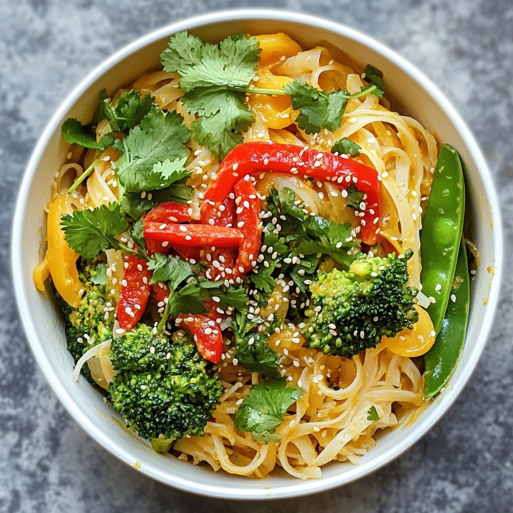 Thai Coconut Curry Noodle Bowl Flavorful and Simple Meal