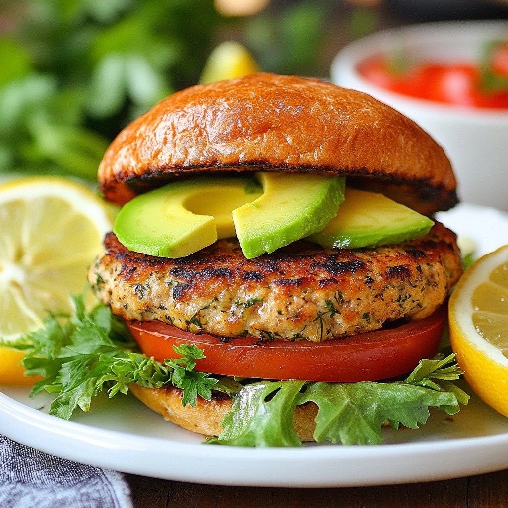 Savory Healthy Lemon Herb Turkey Burgers Recipe