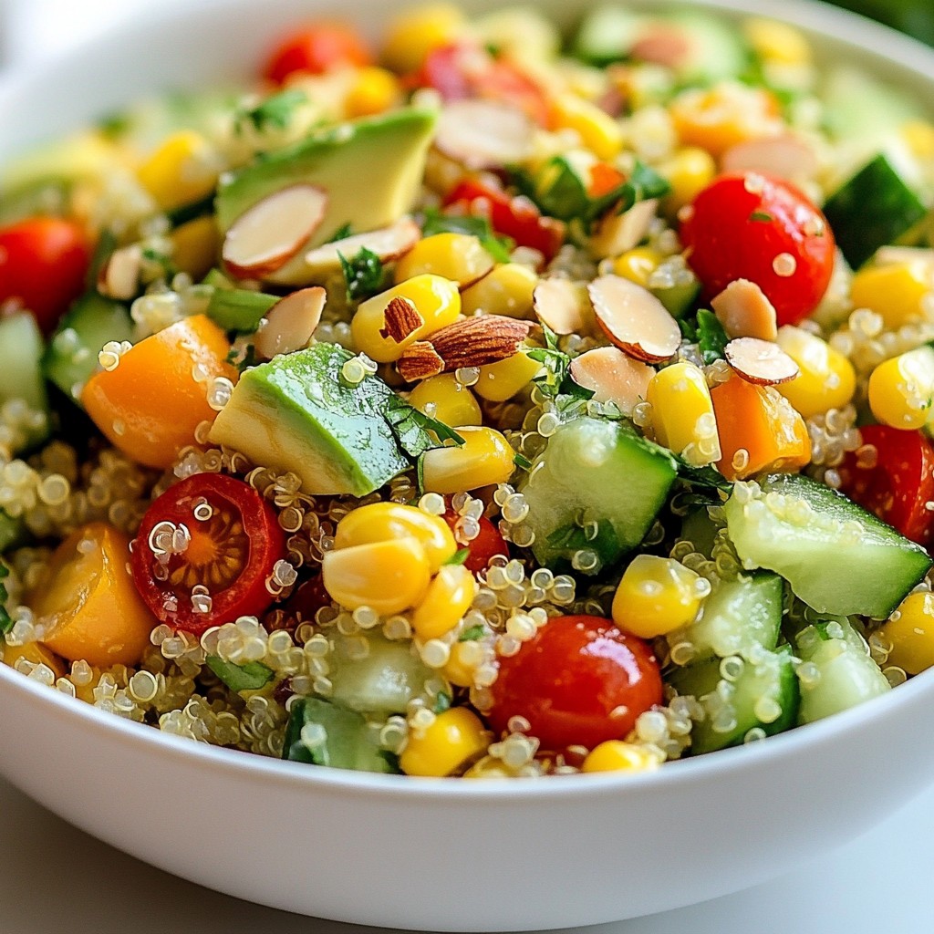 Crispy Healthy Quinoa Avocado Salad Delightful Mix