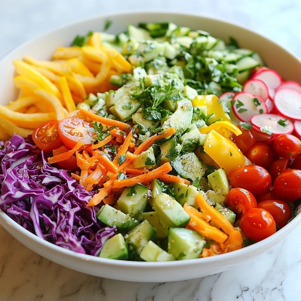 Crunchy Healthy Rainbow Veggie Salad Recipe Guide