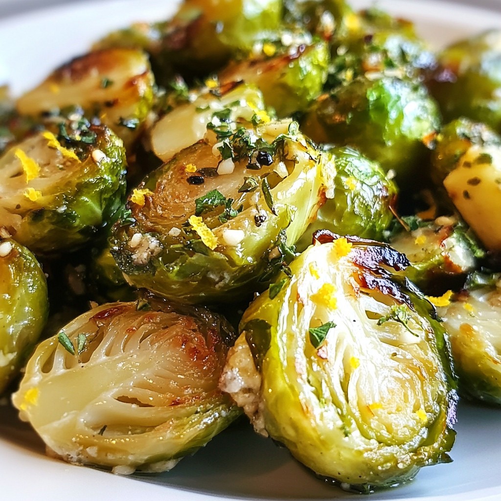 Garlic Herb Roasted Brussel Sprouts Flavorful Delight