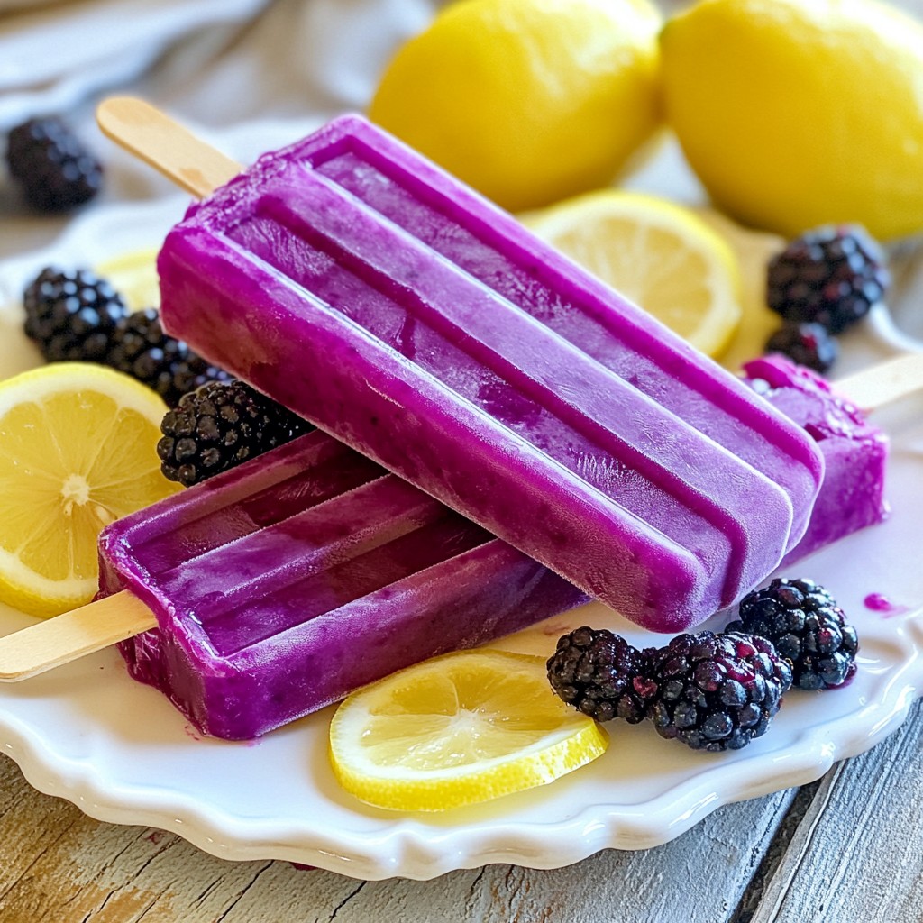 Blackberry Lemonade Popsicles Refreshing Summer Treat