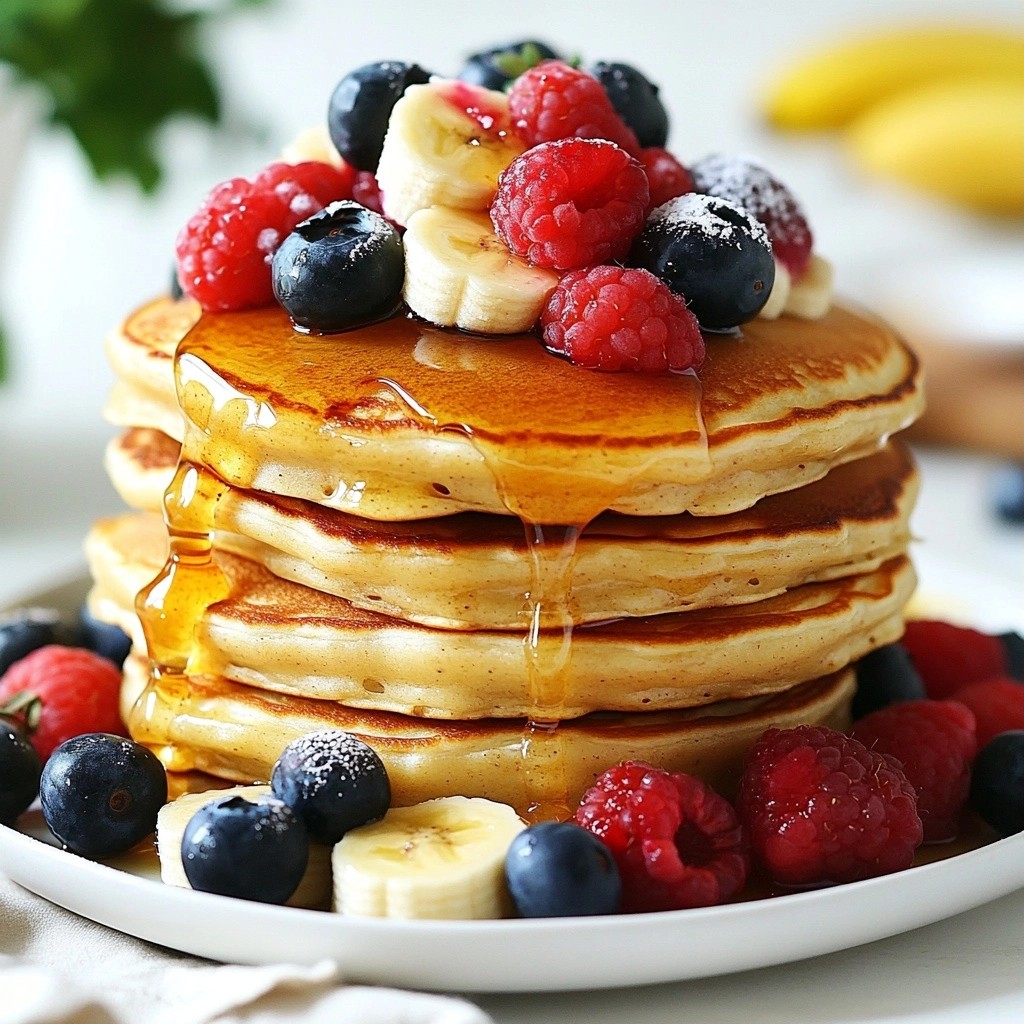 Fluffy Healthy Greek Yogurt Pancakes for Breakfast