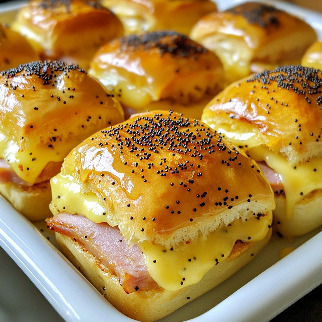 Ham and Swiss Sliders with Poppy Seed Glaze Recipe
