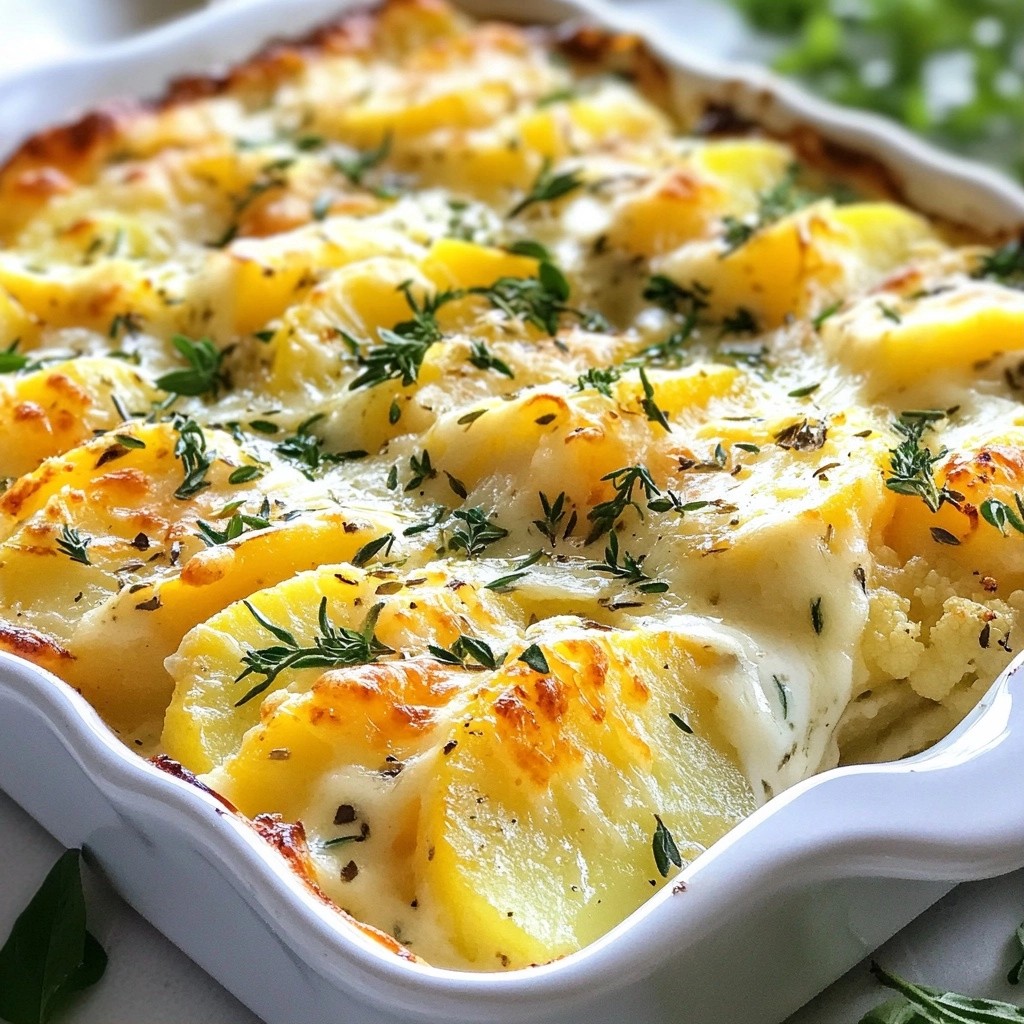 Savory Healthy Herb Potato Cauliflower Bake Recipe
