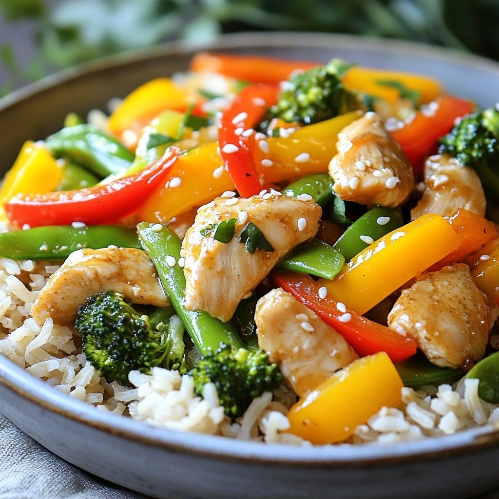 Zesty Healthy Lemon Ginger Chicken Stir-Fry Delight