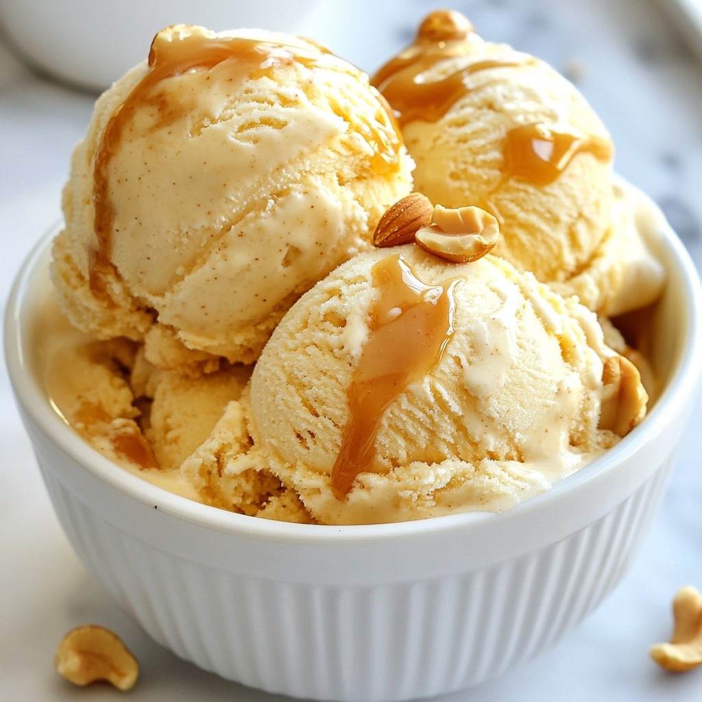 Caramel Cashew Ice Cream Irresistible Homemade Delight