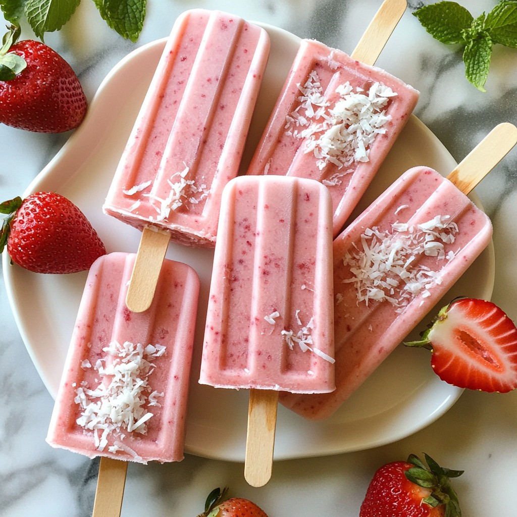 Strawberry Coconut Popsicles Easy and Refreshing Treat