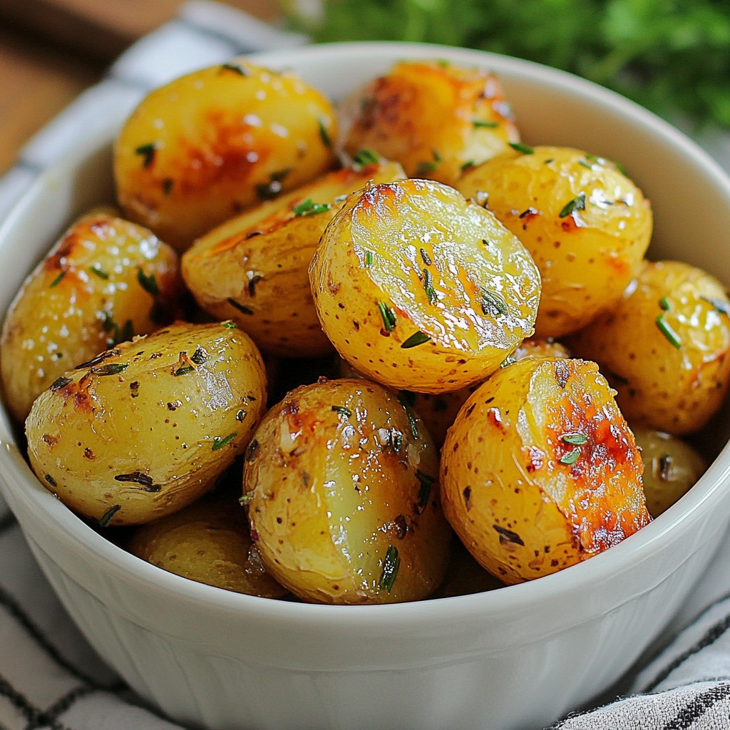 Garlic Herb Roasted Potatoes Delicious Side Dish Enjoyment