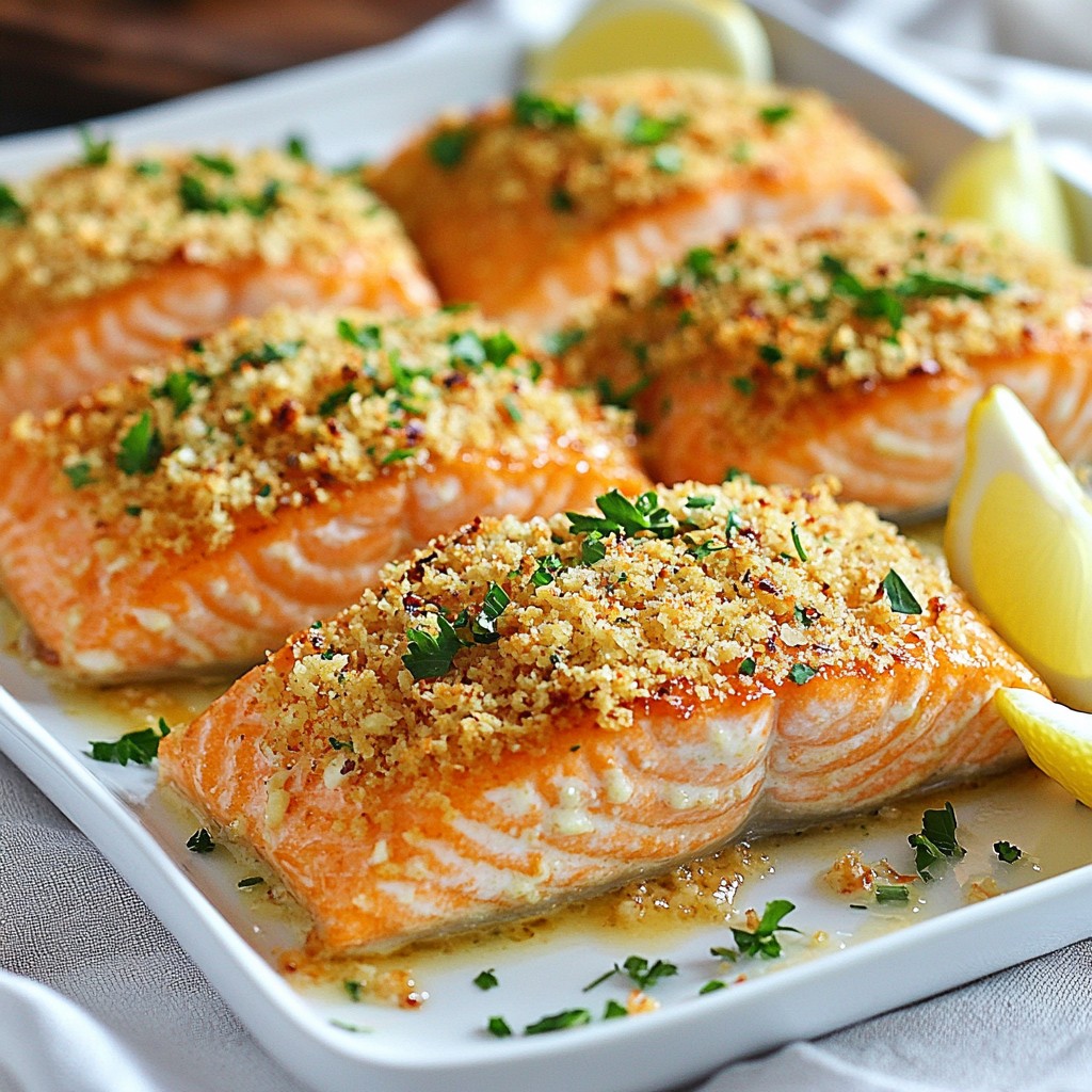 Garlic Parmesan Crusted Salmon Flavorful and Simple Dish