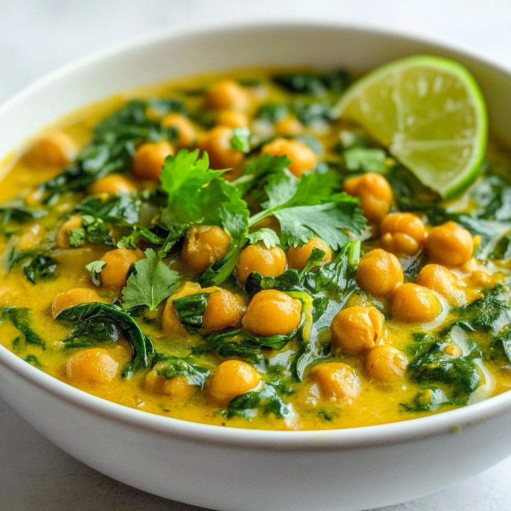 Flavorful Healthy Spinach and Chickpea Curry Recipe