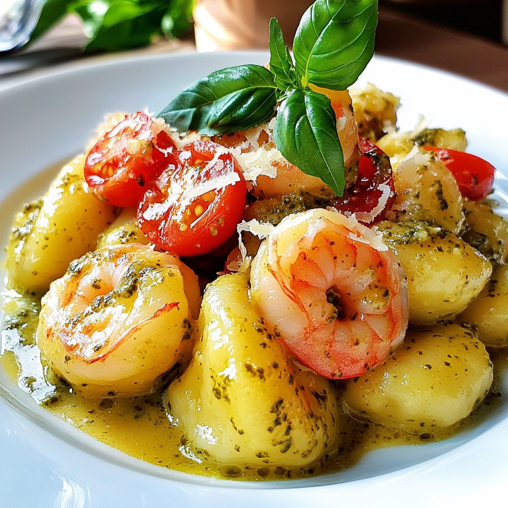 Creamy Pesto Shrimp Gnocchi Easy and Tasty Delight