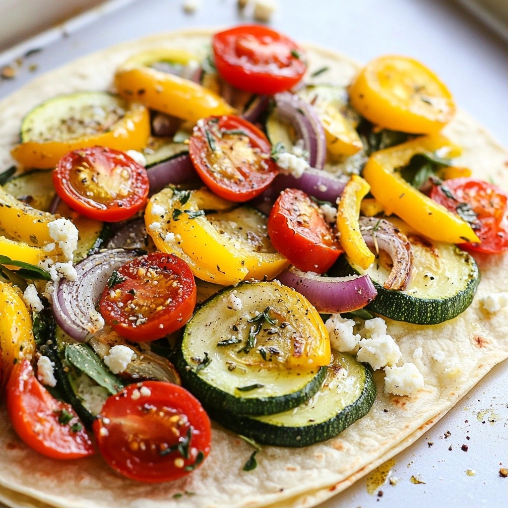 Savory Healthy Herb Roasted Veggie Wraps Recipe