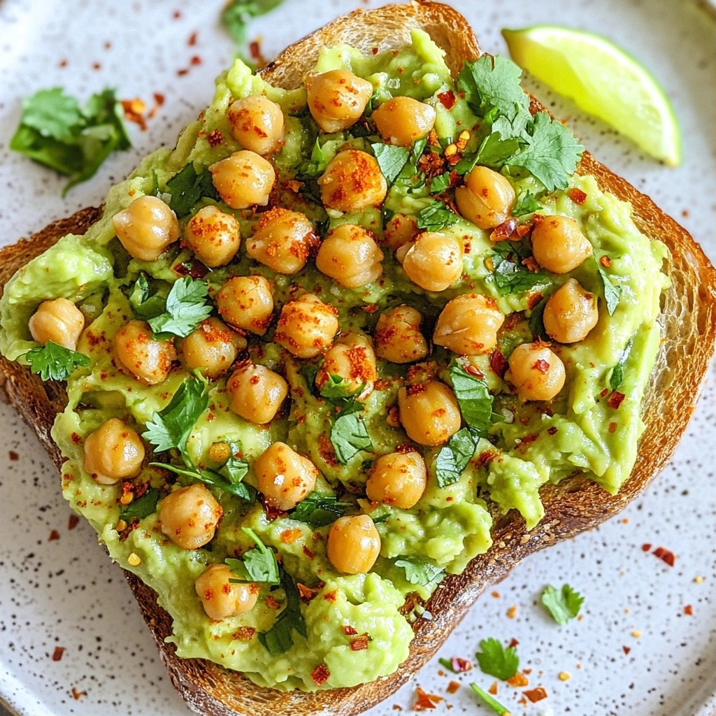Crispy Healthy Chickpea Avocado Toast Delight