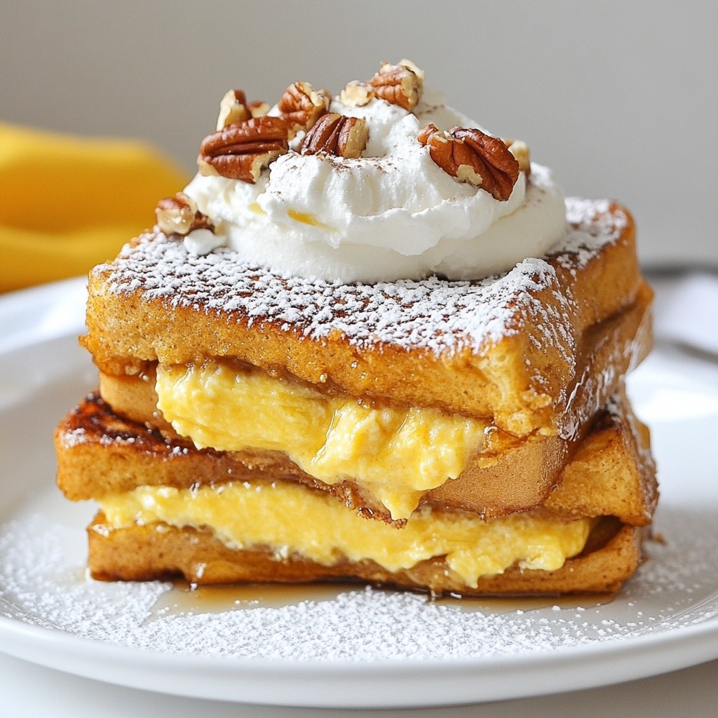 Pumpkin Cheesecake Stuffed French Toast Delight