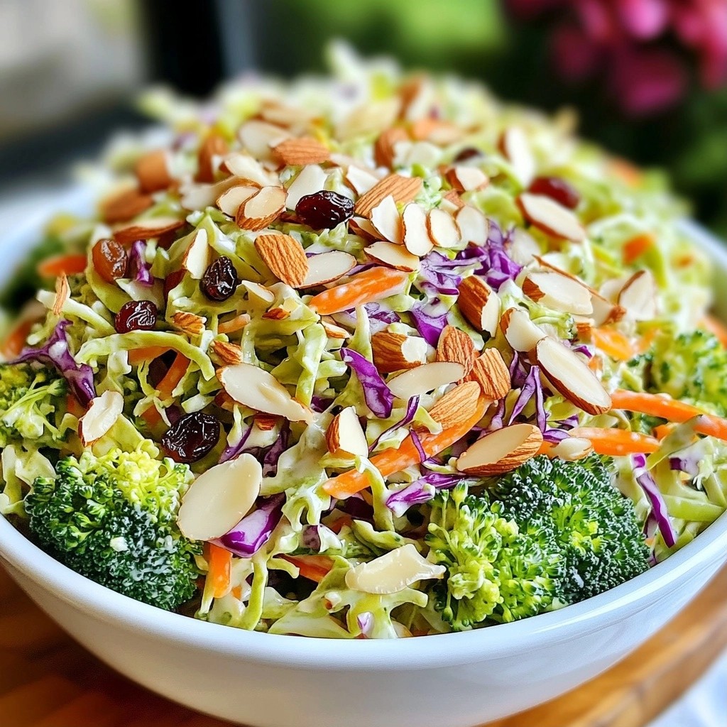 Crunchy Healthy Broccoli and Almond Slaw Recipe