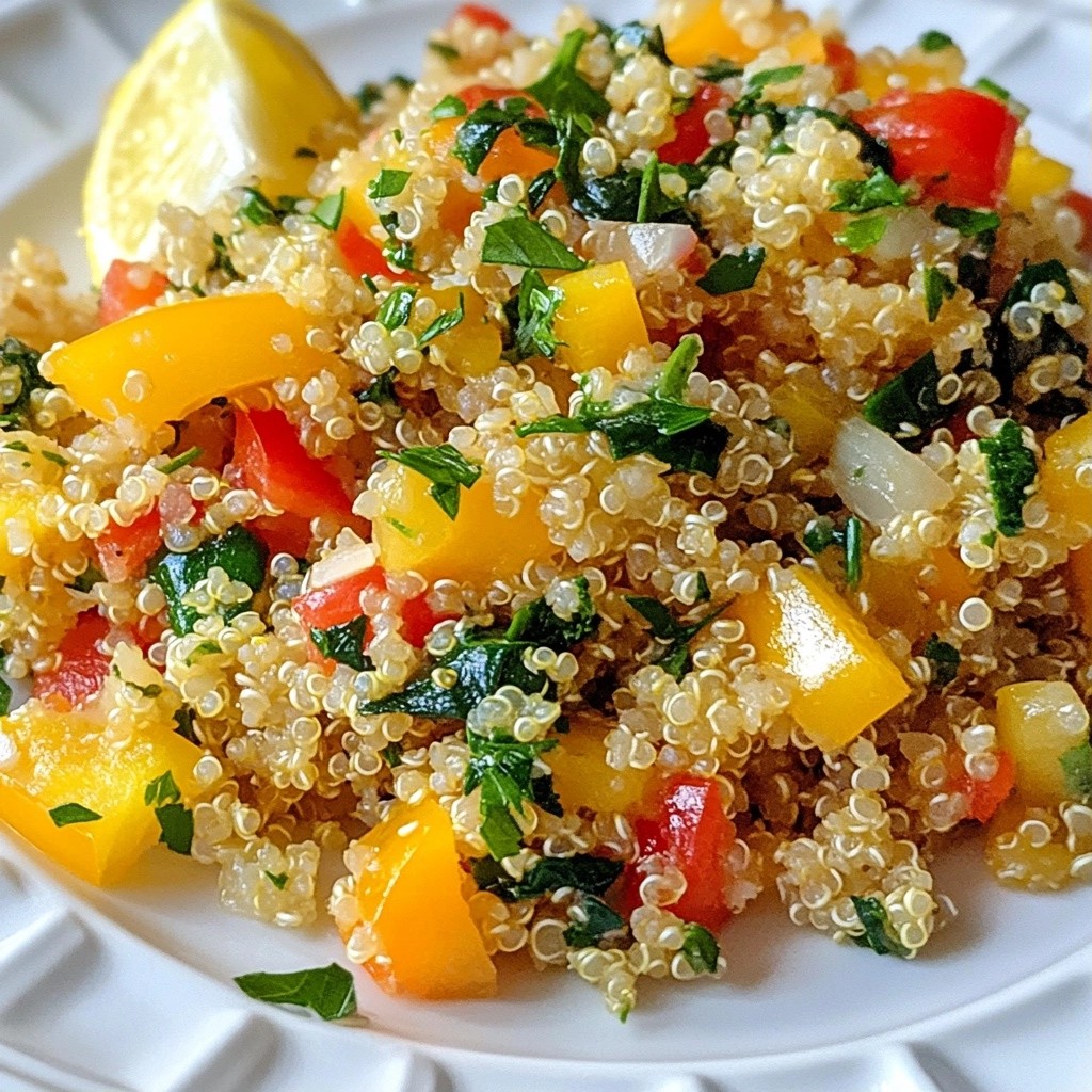 Savory Healthy Garlic Herb Quinoa Pilaf Delight