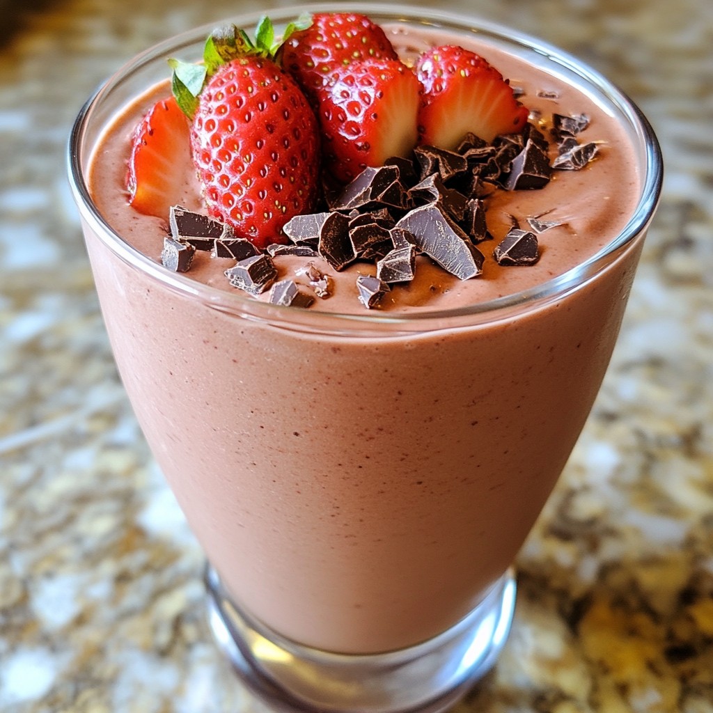 Chocolate Covered Strawberry Smoothie Recipe Delight