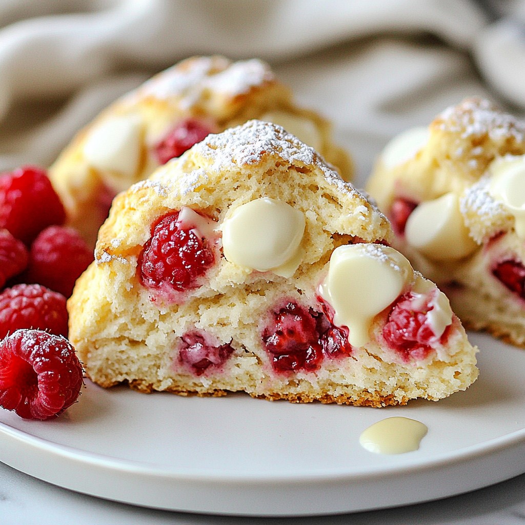 Raspberry White Chocolate Scones Delightful Fresh Treat